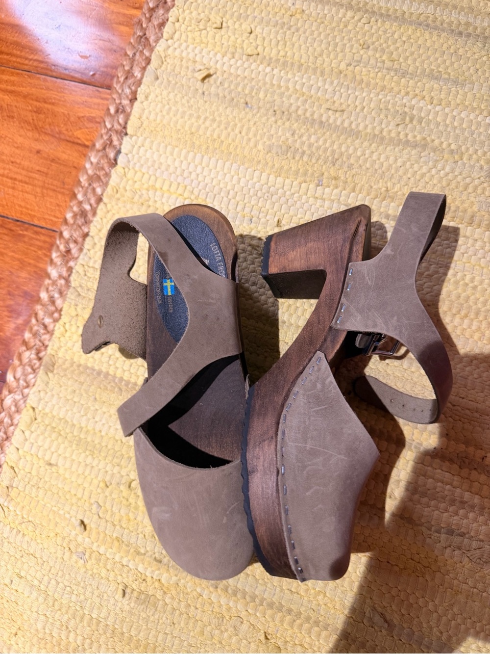 LOTTAS gray Suede Mary Jane Slingback Clogs - Picture 2 of 4